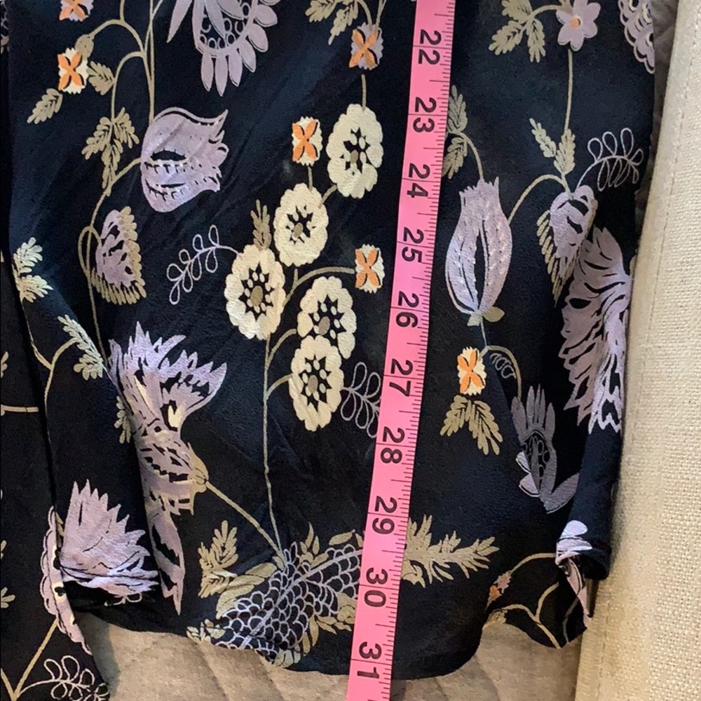Reformation Black and Purple Floral Wrap Dress sz XS - Picture 12 of 12